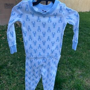 Kids Blue Lobster Pajama Set